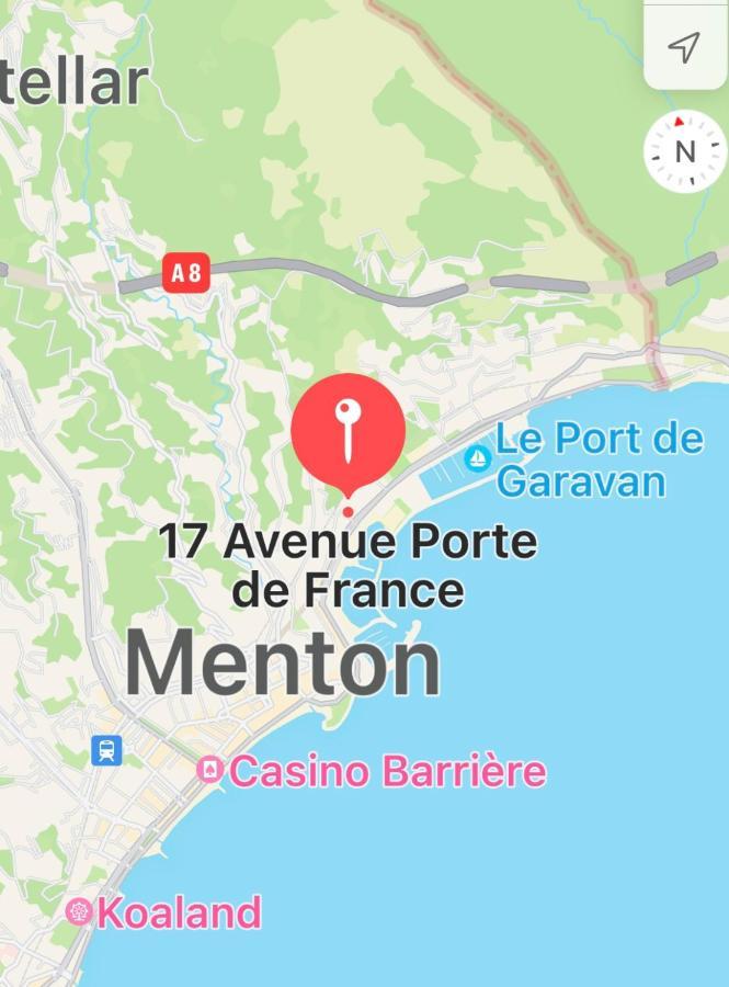 Studio 2 Pers , 40M2 En Bord De Mer Avec Vue Mer Ментона Экстерьер фото